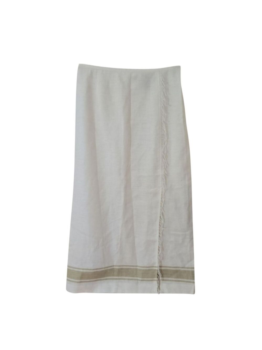 Norton McNaughton White Linen Faux Wrap Skirt Size 12 NWOT - Picture 3 of 7